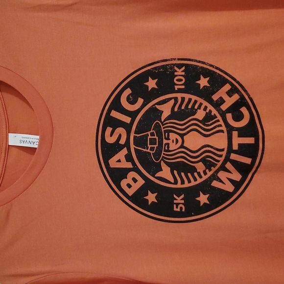 Basic Witch Women's Medium Halloween Orange Short Sleeve Shirt - Picture 2 of 5